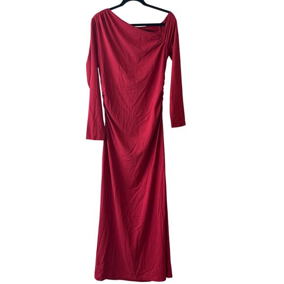 Reformation Ayden Sangria One Shoulder Knit Dress NWT Size XL - Picture 3 of 9